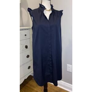 Ann Taylor Womens Shirt dress Size Small Sleeveless Ruffle